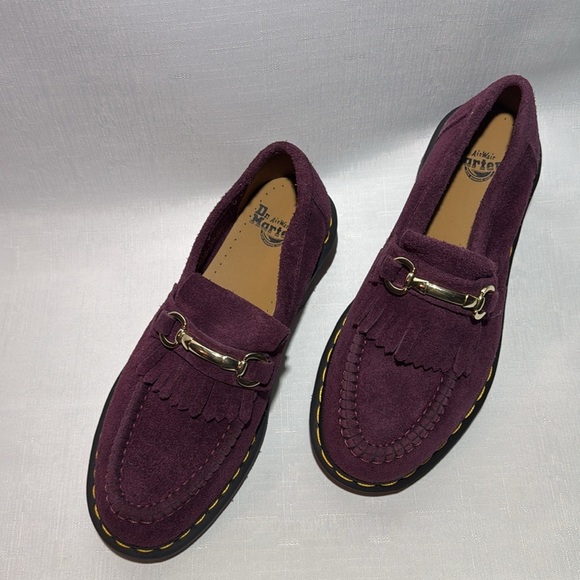 NIB Dr. Martens Snaffle Loafer suede burgundy size: 9